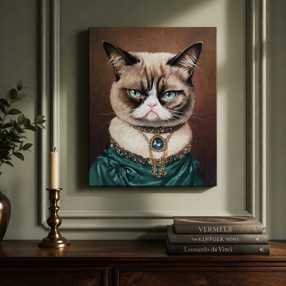 Tessa Kane Angry Kitty canvas art Print By Art In Motion